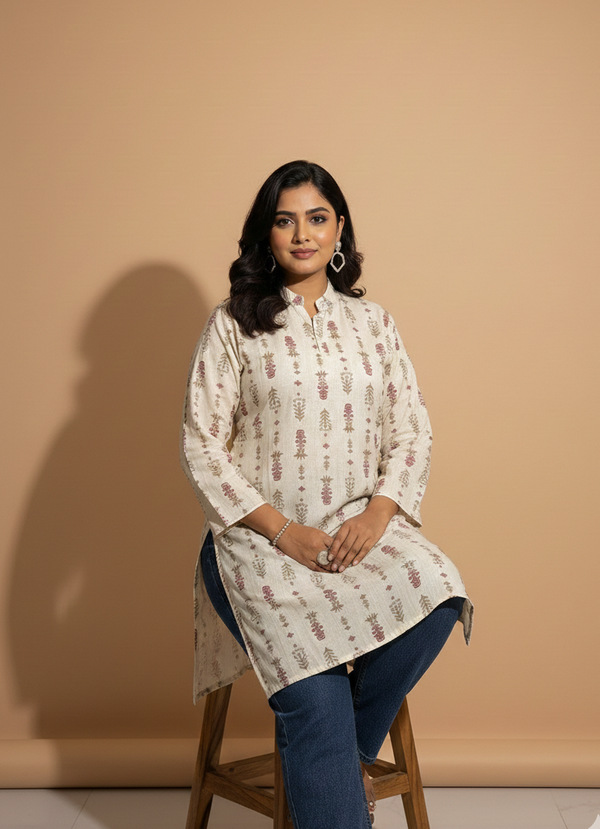 Blush Botanica Kurti